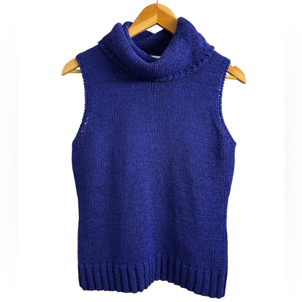 Jones New York Royal Blue Turtleneck Knit Top
